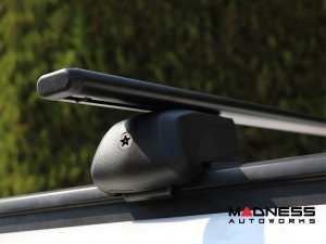 Alfa Romeo Stelvio Roof Rack Cross Bars - for models w/ factory roof rails - Black - Starlock